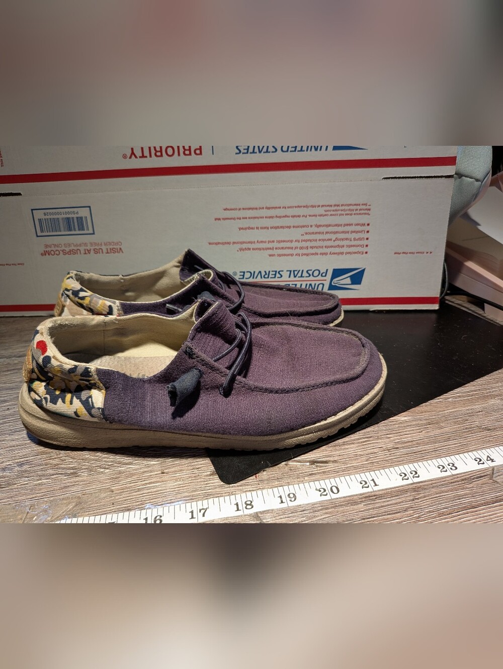 Hey‎ Dude Wendy Funk Chambray Navy Woman's Size 7